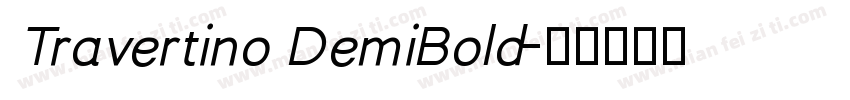 Travertino DemiBold字体转换